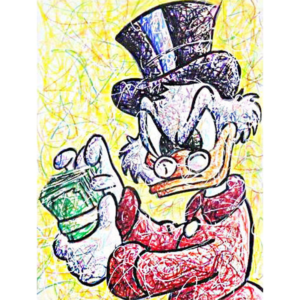 Color Lead Painting Disney Donald Duck - Full Round Drill Diamond Painting 30*40CM