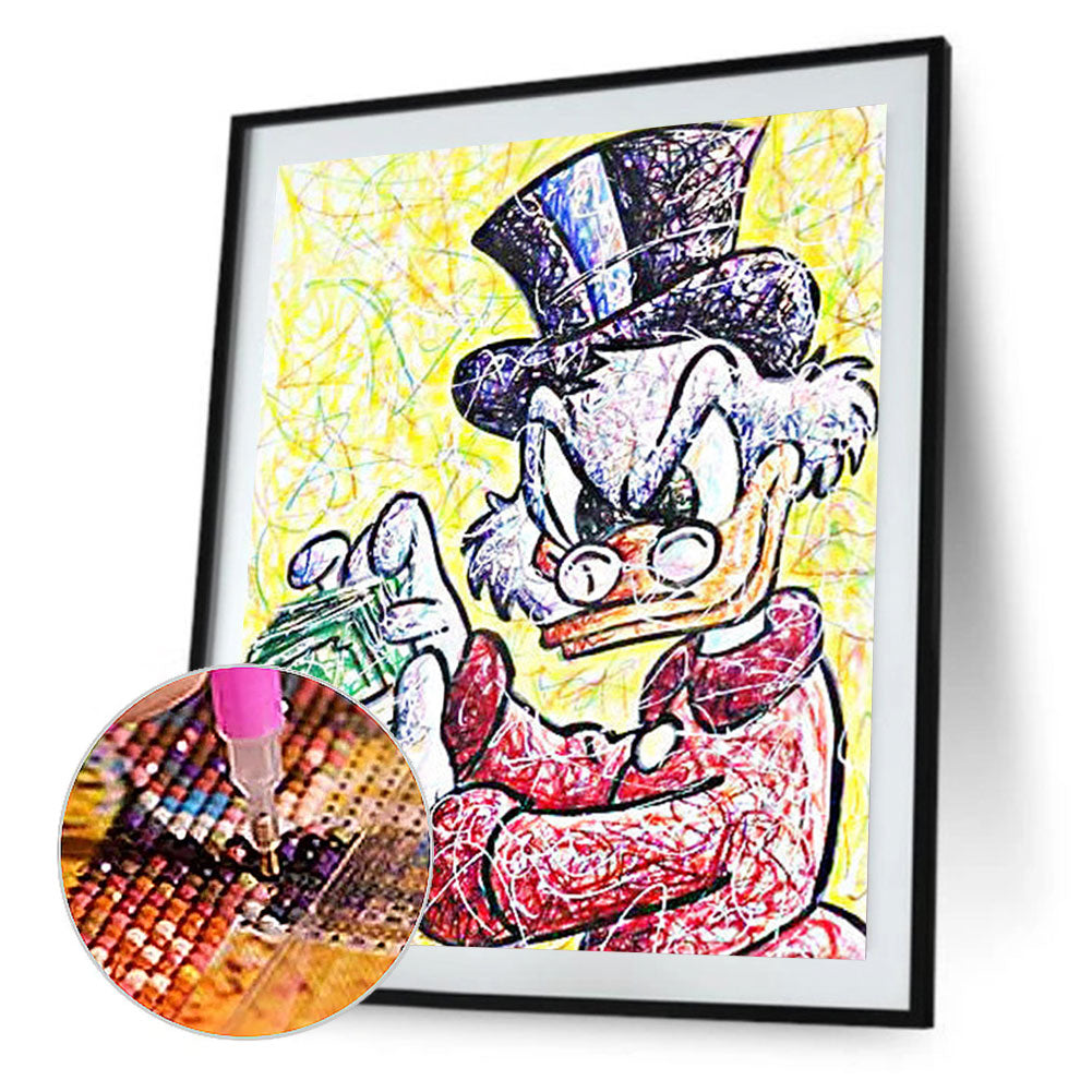 Color Lead Painting Disney Donald Duck - Full Round Drill Diamond Painting 30*40CM