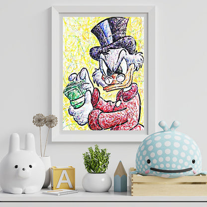 Color Lead Painting Disney Donald Duck - Full Round Drill Diamond Painting 30*40CM