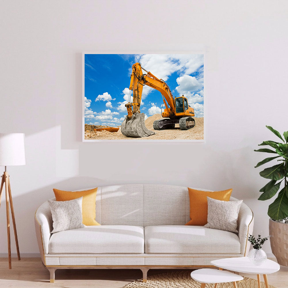 Farm Excavator - Full Round Drill Diamond Painting 40*30CM