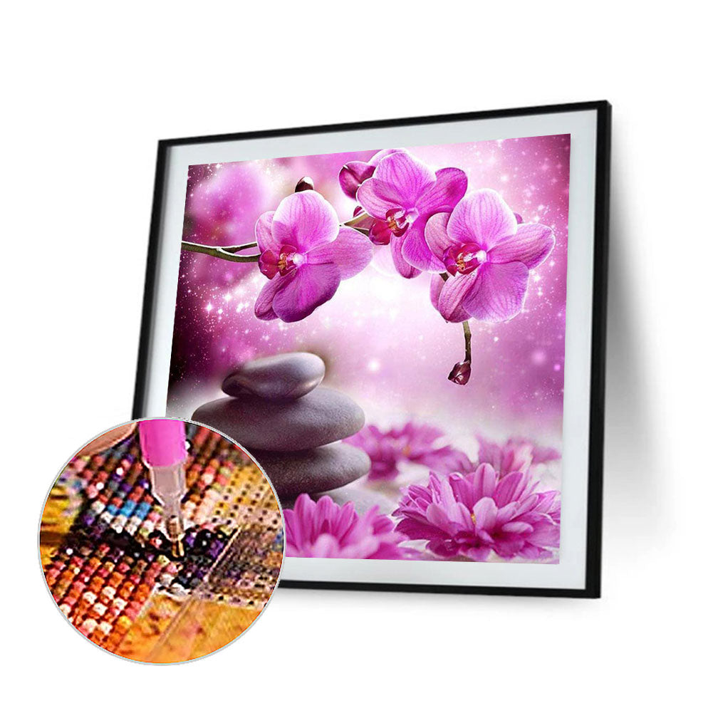 Phalaenopsis - Full Round Drill Diamond Painting 30*30CM