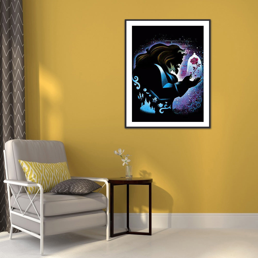 Silhouette Beast - Full Square Drill Diamond Painting 30*40CM