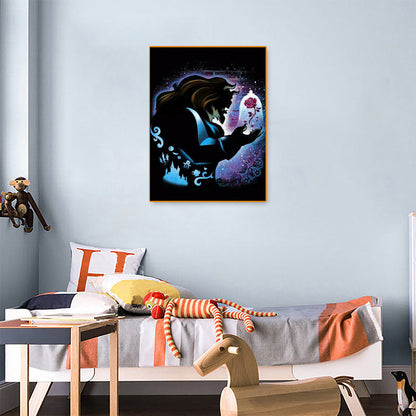 Silhouette Beast - Full Square Drill Diamond Painting 30*40CM