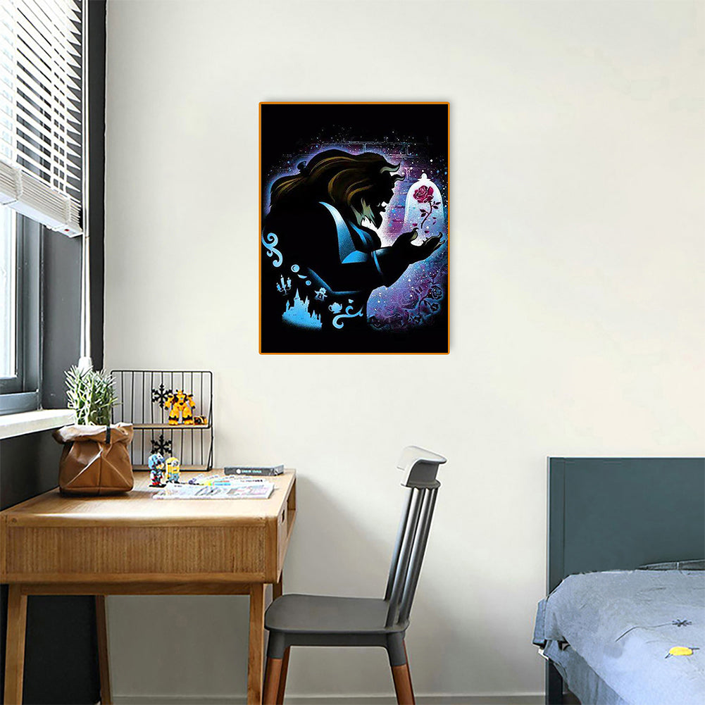 Silhouette Beast - Full Square Drill Diamond Painting 30*40CM