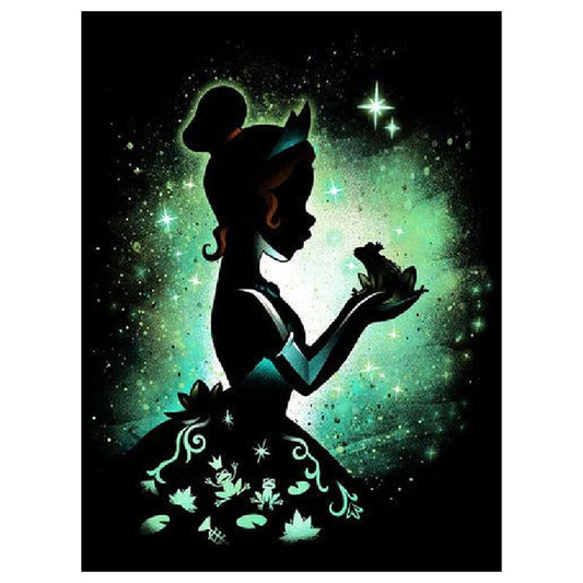 Silhouette Princess - Full Square Drill Diamond Painting 30*40CM