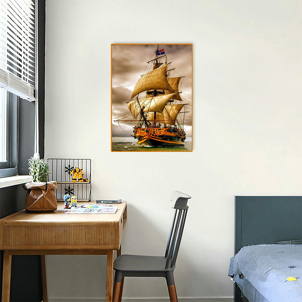 Sailboat At Sea - Full Square Drill Diamond Painting 30*40CM