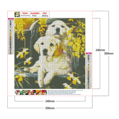Garden Golden Retriever - Full Square Drill Diamond Painting 30*30CM