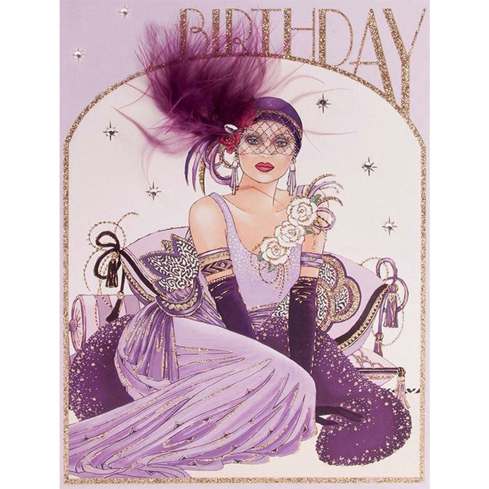Lady - Full Round Drill Diamond Painting 50*60CM