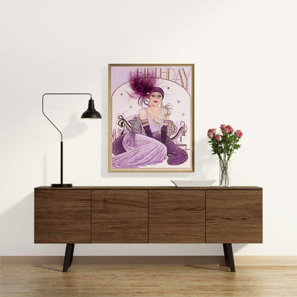 Lady - Full Round Drill Diamond Painting 50*60CM