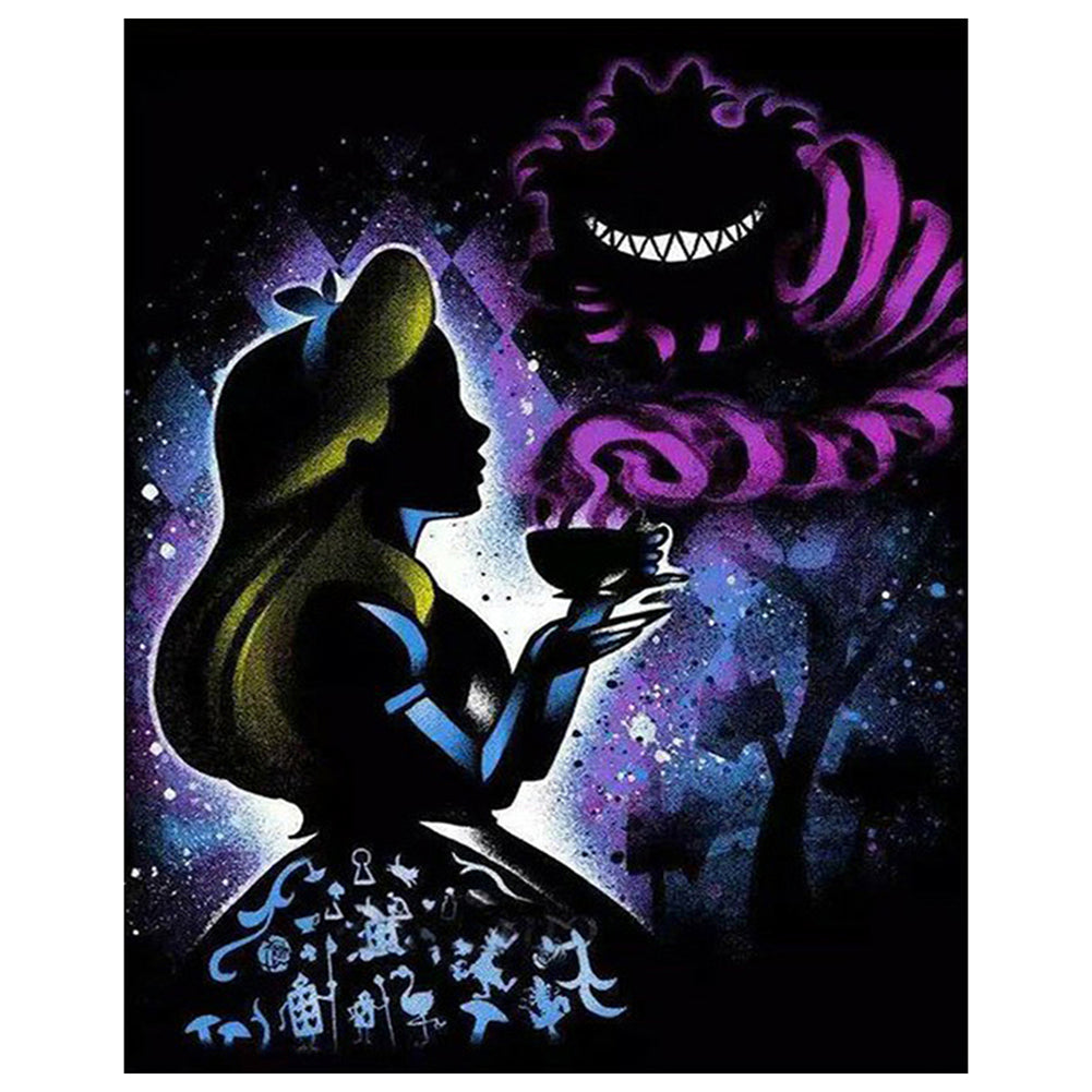 Silhouette Cartoon - Full Square Drill Diamond Painting 40*50CM