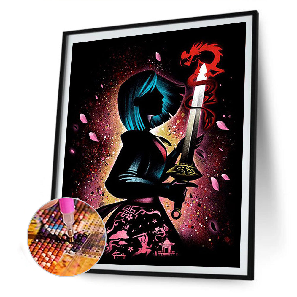 Silhouette Cartoon - Full Square Drill Diamond Painting 40*50CM