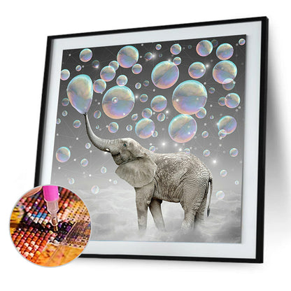 Rainbow Bubble Elephant - Full Round Drill Diamond Painting 40*40CM