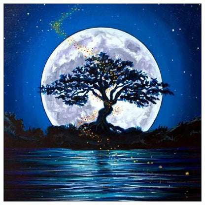 Moon Tree - Full Square Drill Diamond Painting 30*30CM