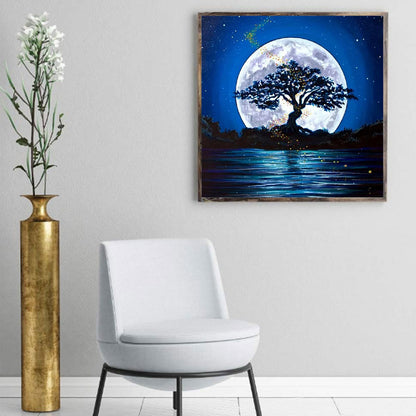 Moon Tree - Full Square Drill Diamond Painting 30*30CM