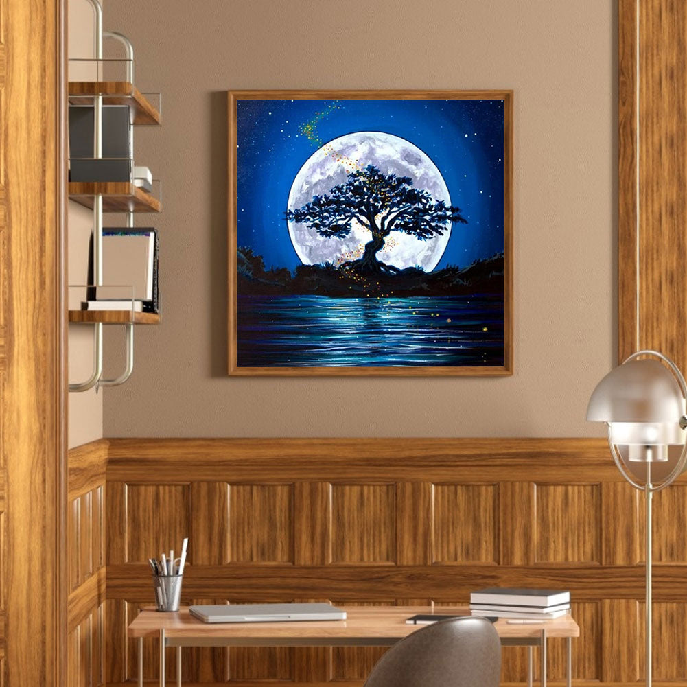 Moon Tree - Full Square Drill Diamond Painting 30*30CM