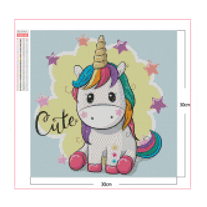 Unicorn - Full Square Drill Diamond Painting 30*30CM