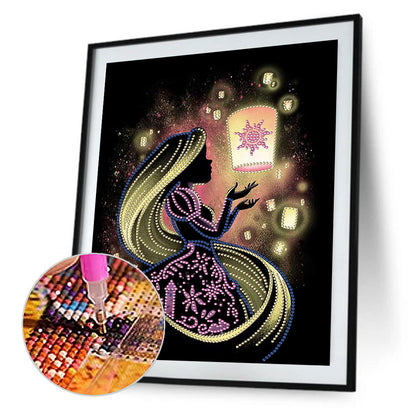 Disney Princess Silhouette - Special Shaped Drill Diamond Paiting 30*40CM