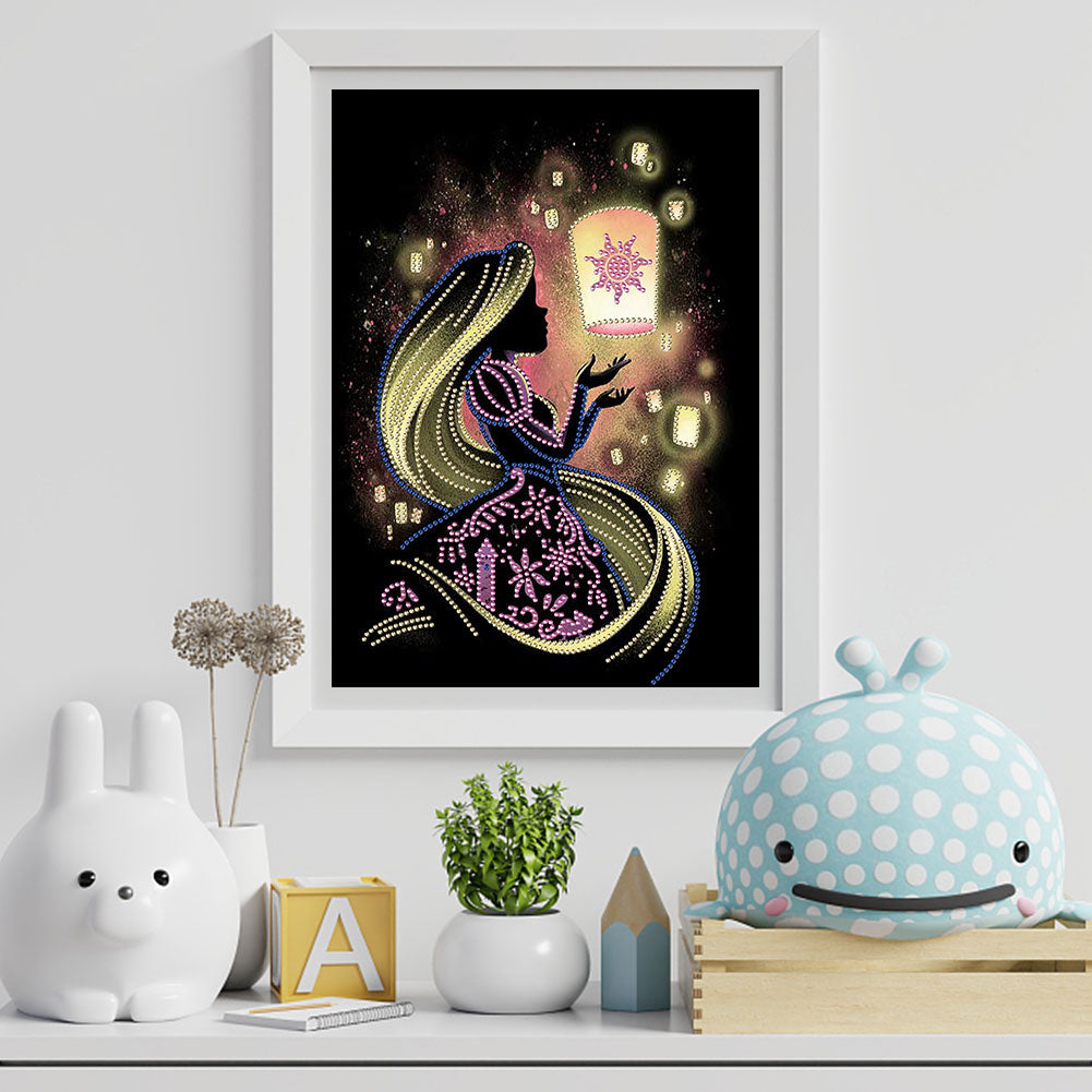 Disney Princess Silhouette - Special Shaped Drill Diamond Paiting 30*40CM