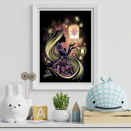 Disney Princess Silhouette - Special Shaped Drill Diamond Paiting 30*40CM