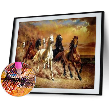 Horse - Full Round Drill Diamond Painting 50*40CM