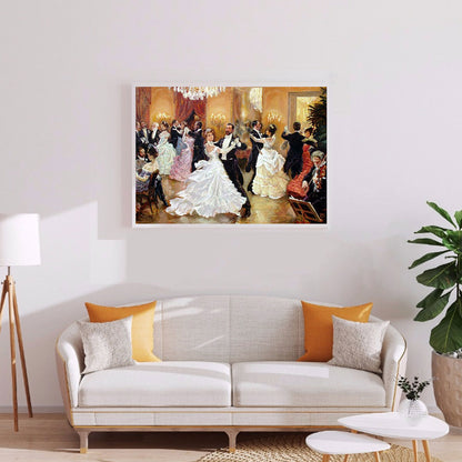 Waltz Ballroom Dancing - Full Round Drill Diamond Painting 50*40CM