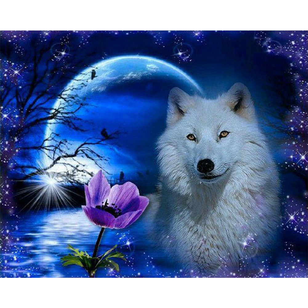 Snow Wolf - Full Round Drill Diamond Painting 60*50CM