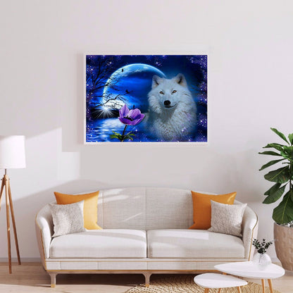 Snow Wolf - Full Round Drill Diamond Painting 60*50CM