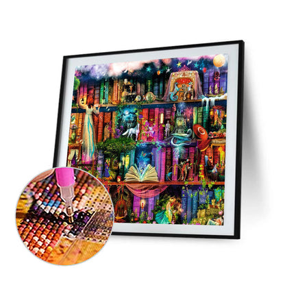 Book World On The Wall - Full Square Drill Diamond Painting 30*30CM