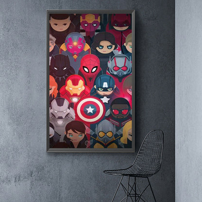 Cartoon Marvel - Full Round Drill Diamond Painting 30*50CM