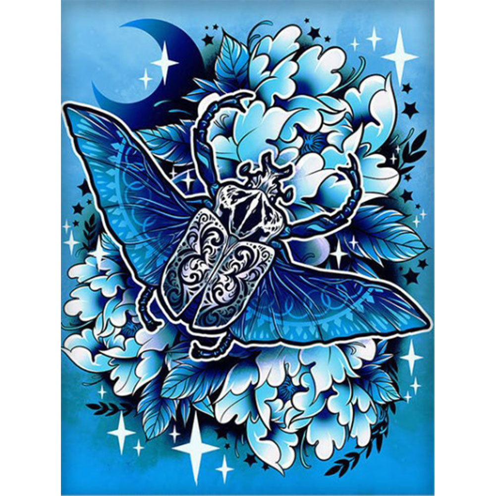 Flowers And Insects - Full Round Drill Diamond Painting 30*40CM