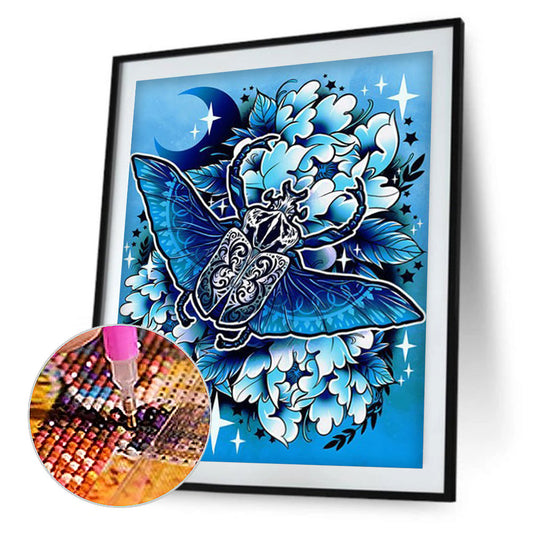 Flowers And Insects - Full Round Drill Diamond Painting 30*40CM