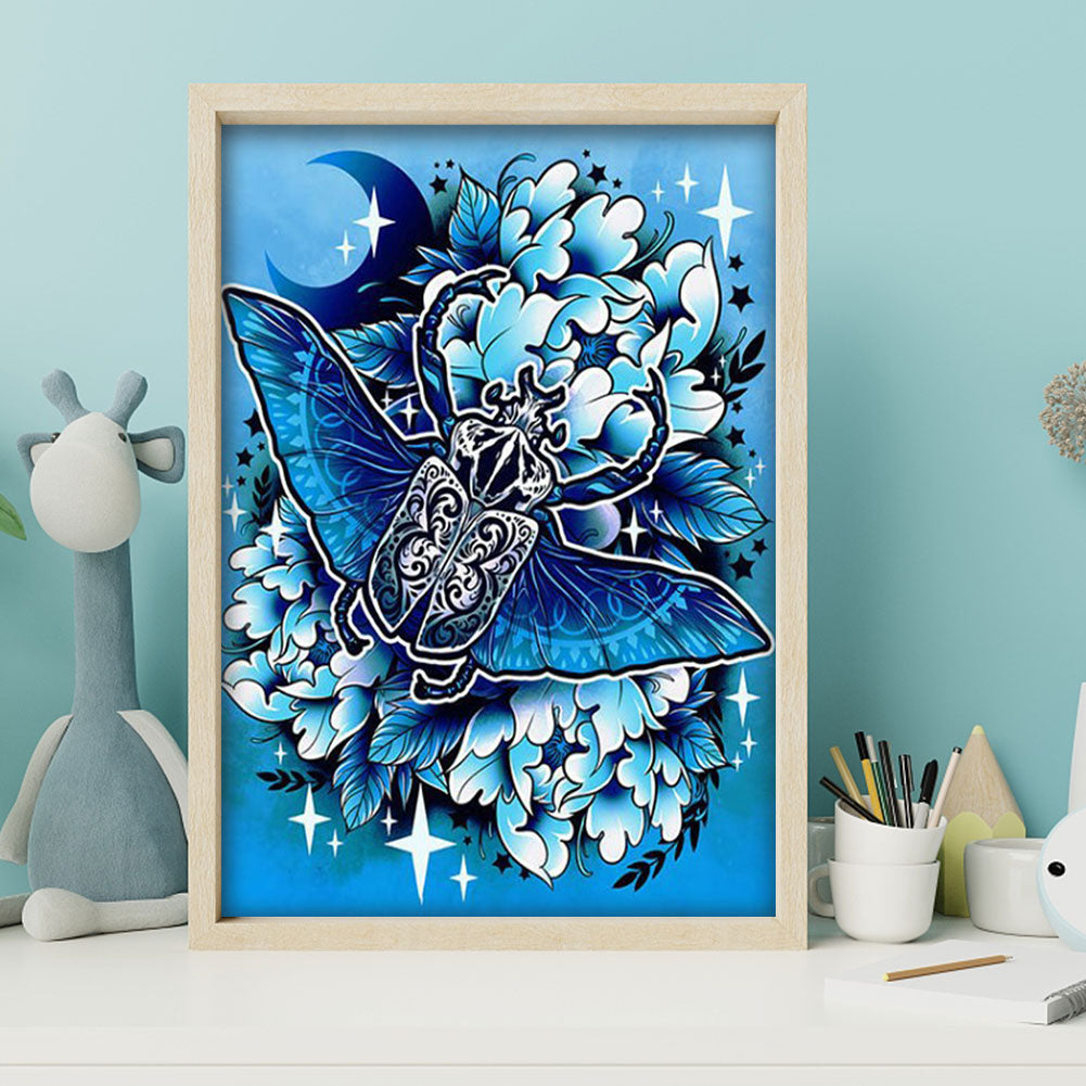 Flowers And Insects - Full Round Drill Diamond Painting 30*40CM