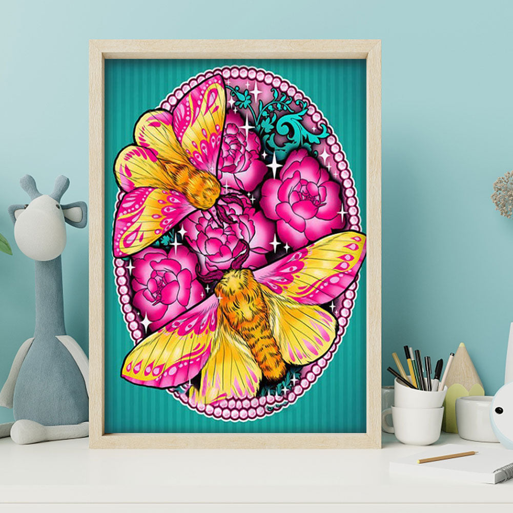 Flowers And Locusts - Full Round Drill Diamond Painting 30*40CM