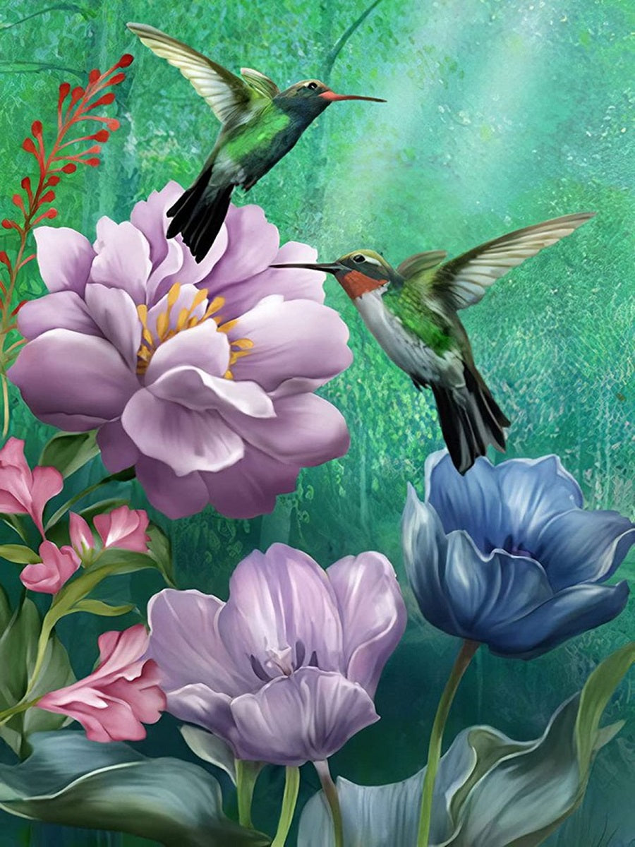 Hummingbird - Full Round Drill Diamond Painting 30*40CM