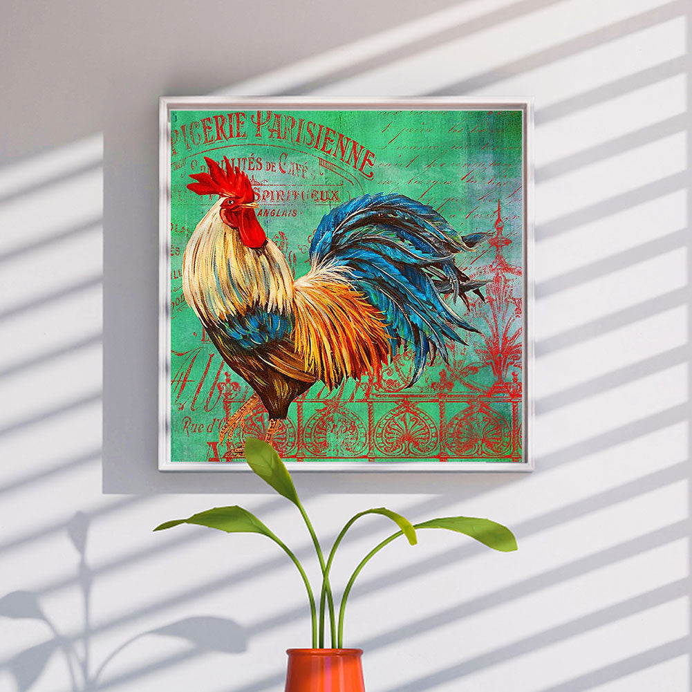 Rooster - Full Round Drill Diamond Painting 40*40CM