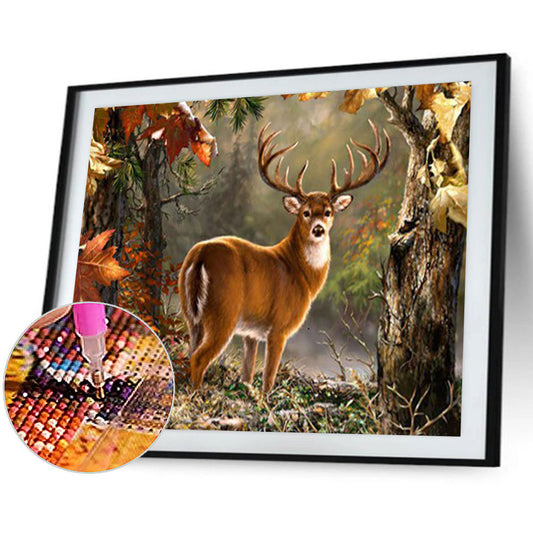 Forest Elk - Full Round Drill Diamond Painting 50*40CM