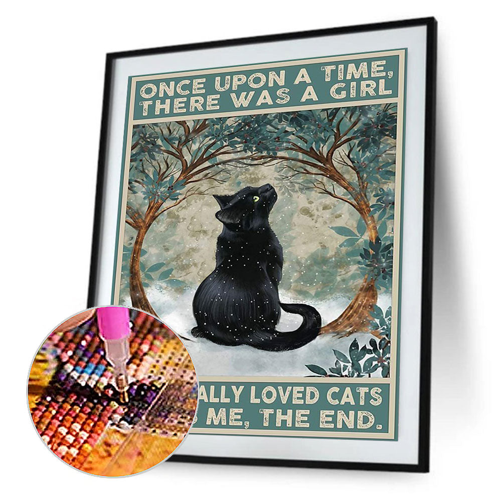 Cat Poster Painting - Full Round Drill Diamond Painting 30*40CM