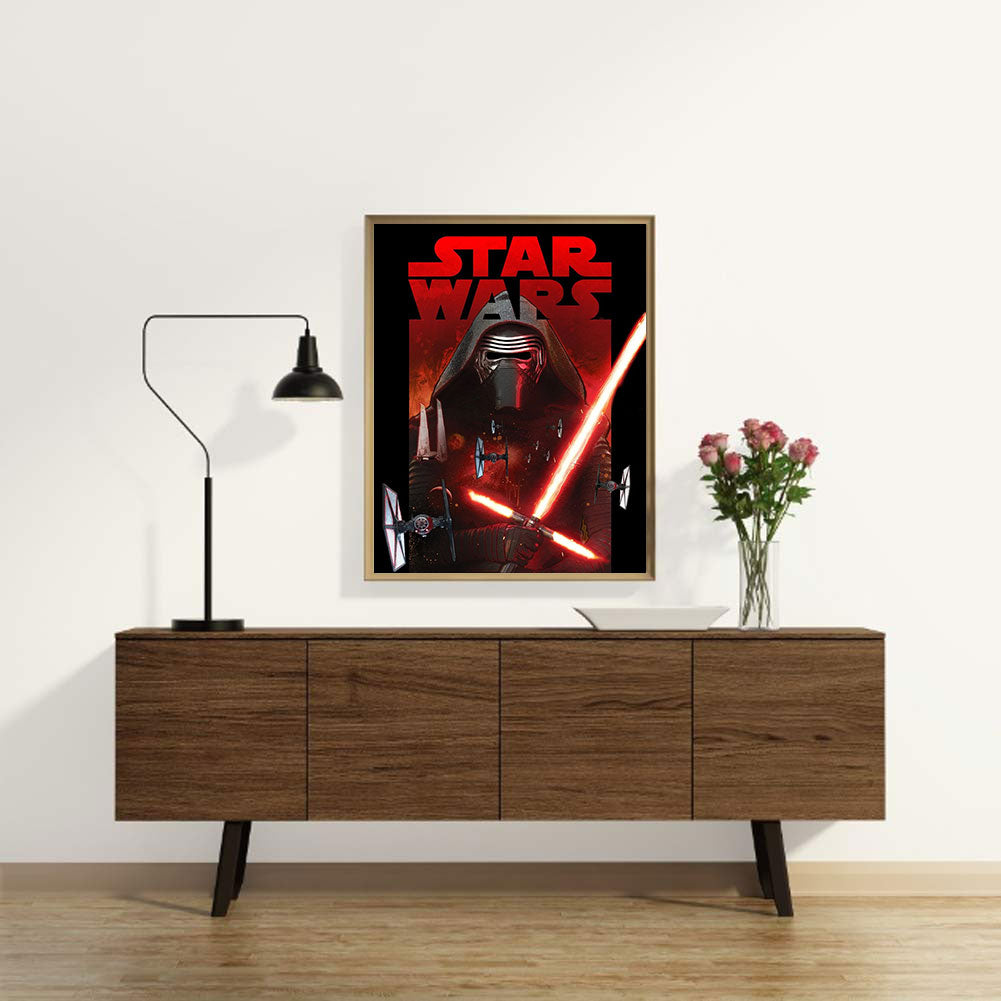 Star Wars The Force Awakens Kylo Ren - Full Round Drill Diamond Painting 30*40CM