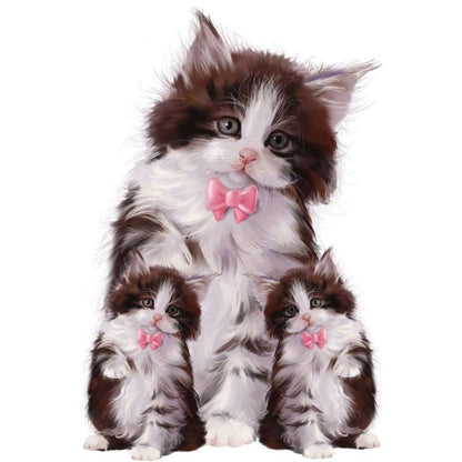 Cute Norwegian Forest Cat - Full Round Drill Diamond Painting 30*40CM