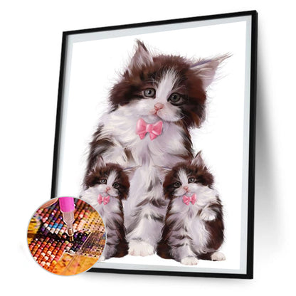 Cute Norwegian Forest Cat - Full Round Drill Diamond Painting 30*40CM