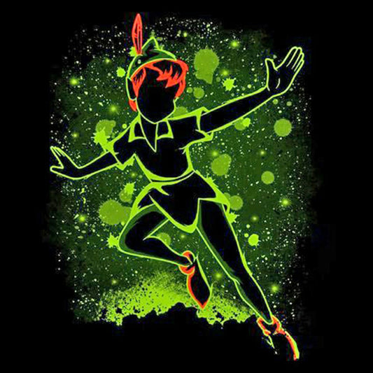 Disney Peter Pan Silhouette - Full Round Drill Diamond Painting 40*40CM