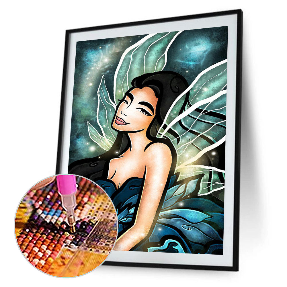 Winged Angel Girl - Full Round Drill Diamond Painting 30*50CM