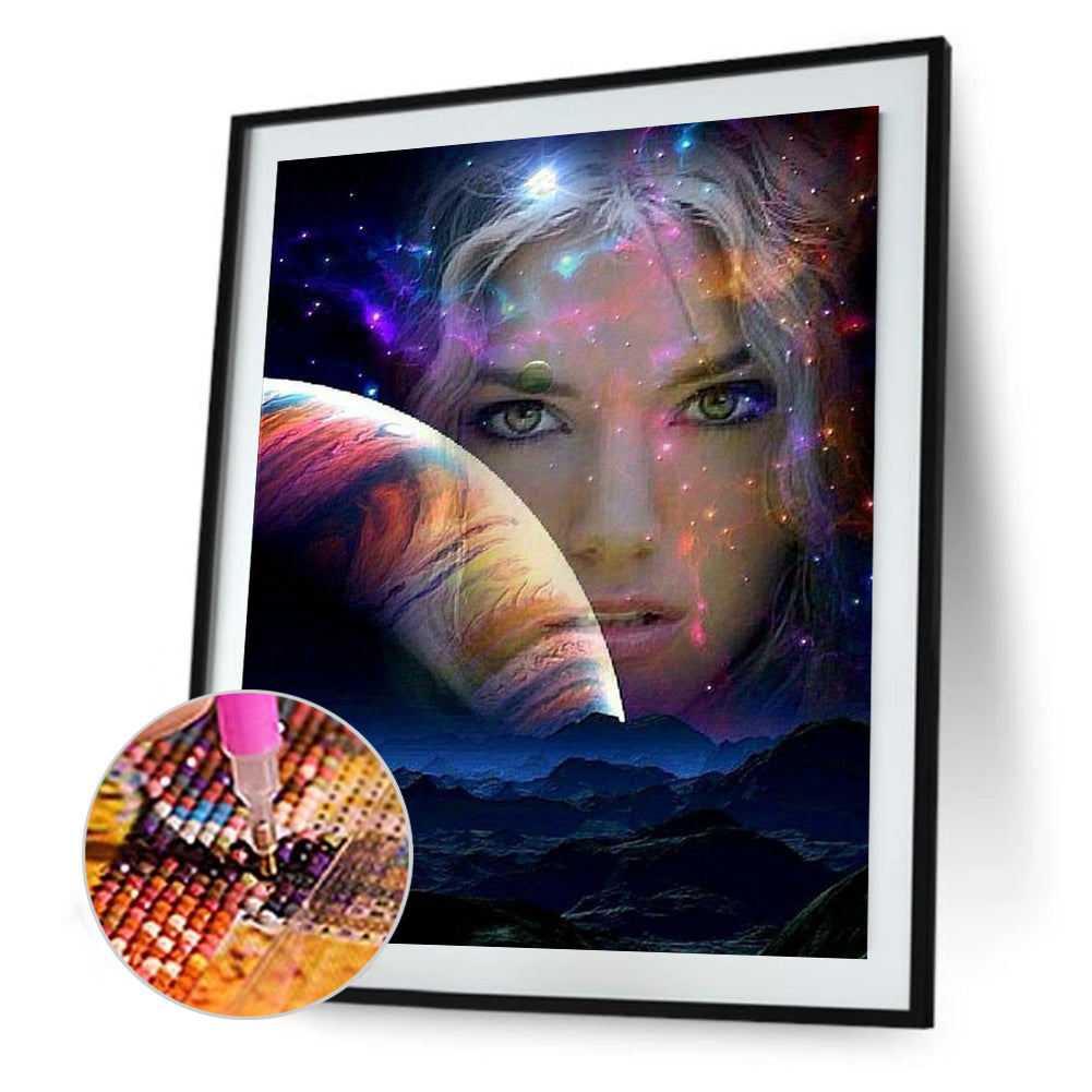 Planet Girl - Full Square Drill Diamond Painting 30*40CM