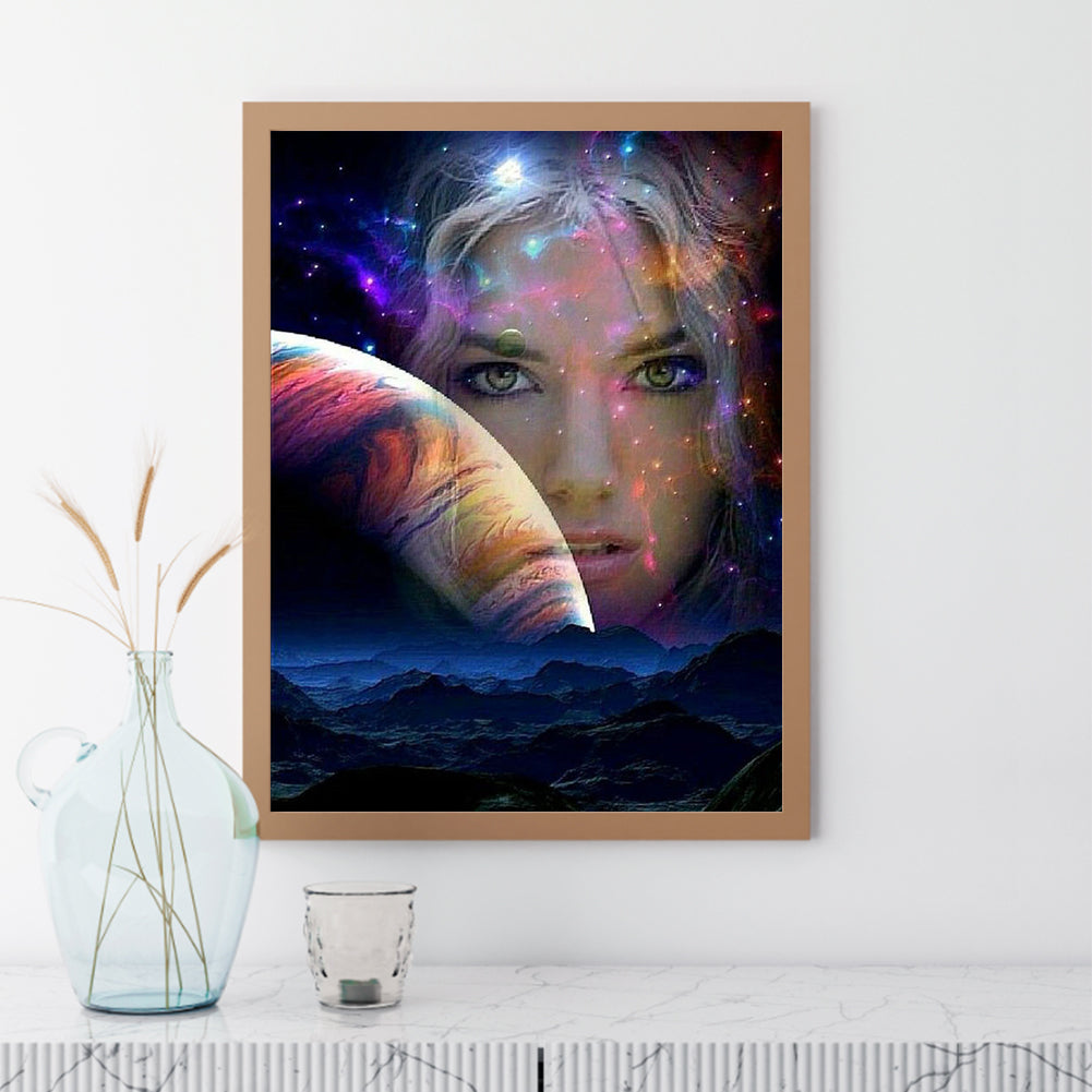 Planet Girl - Full Square Drill Diamond Painting 30*40CM