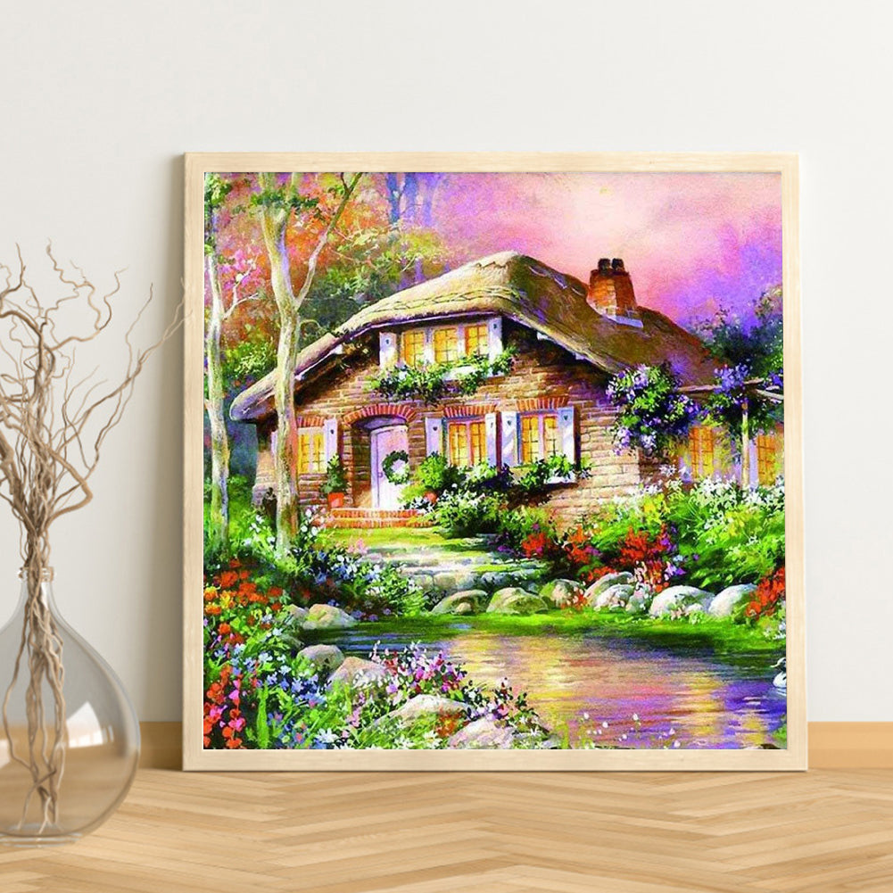 Cabin In The Woods - Full Square Drill Diamond Painting 40*40CM