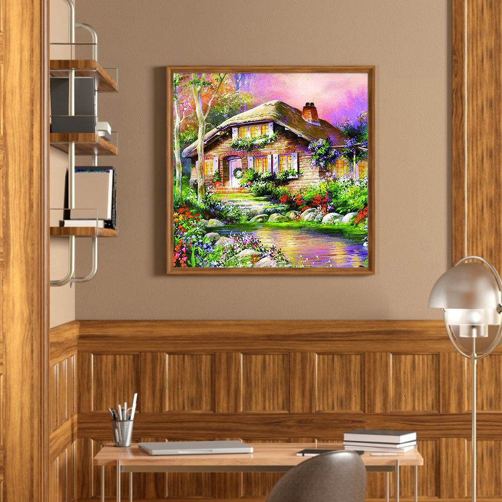 Cabin In The Woods - Full Square Drill Diamond Painting 40*40CM