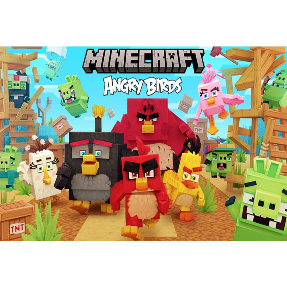 Pc Game - Minecraft Angry Birds - Full Round Drill Diamond Painting 60*35CM