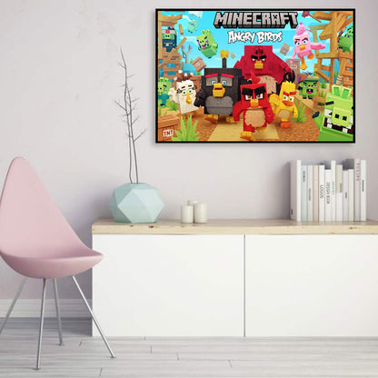 Pc Game - Minecraft Angry Birds - Full Round Drill Diamond Painting 60*35CM