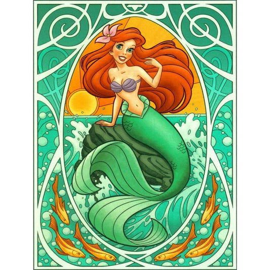 Disney Mermaid Princess - Full Square Drill Diamond Painting 50*60CM