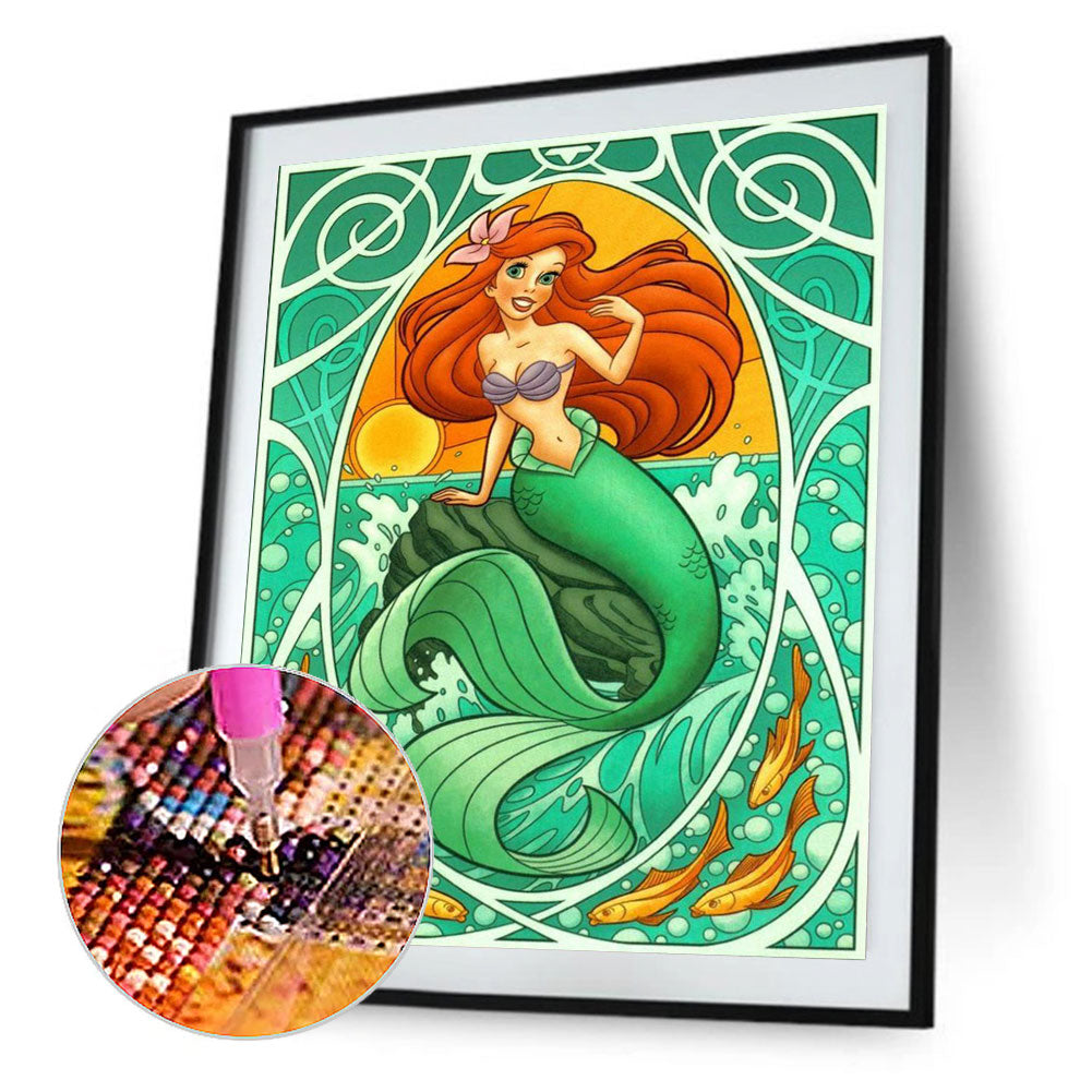 Disney Mermaid Princess - Full Square Drill Diamond Painting 50*60CM